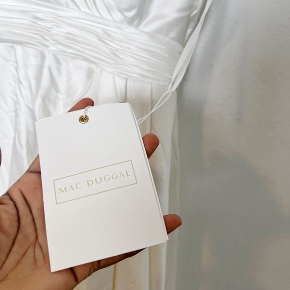 Mac Duggal Sleeveless Faux Wrap Draped Gown - Picture 7 of 10